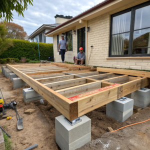Deck extension substructure and footing inspection Ipswich before construction