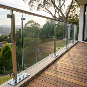 Glass panel balustrade on residential balcony in Ipswich Queensland
